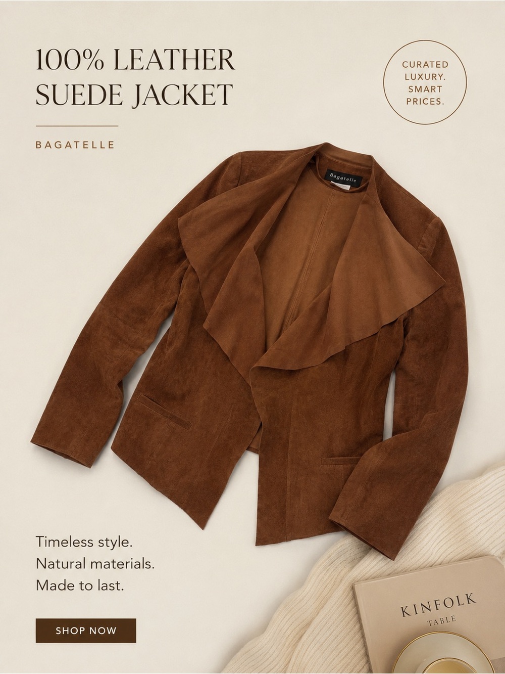 bagatelle Brown Suede Leather Jacket